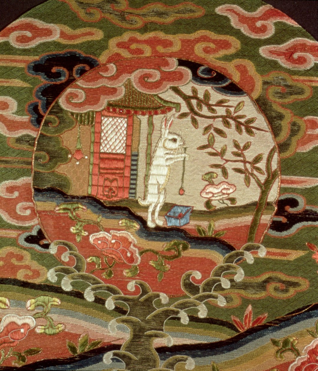 Żółw i zając, okres Edo (1600-1868) (jedwabny haft) (detal) autorstwa Japanese School