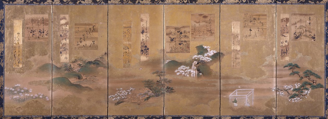 Widoki i wiersze z dwunastu miesięcy autorstwa Japanese School