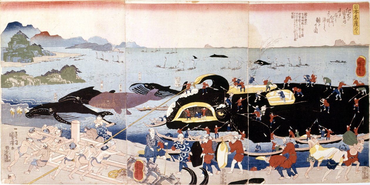 Łowienie wielorybów w Japonii autorstwa Japanese School