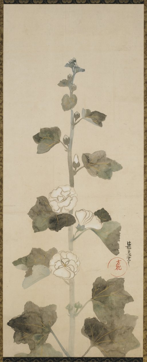 Malwy białe, okres Edo, 1615-1868 (atrament, odcień i złoto na papierze) autorstwa Japanese School
