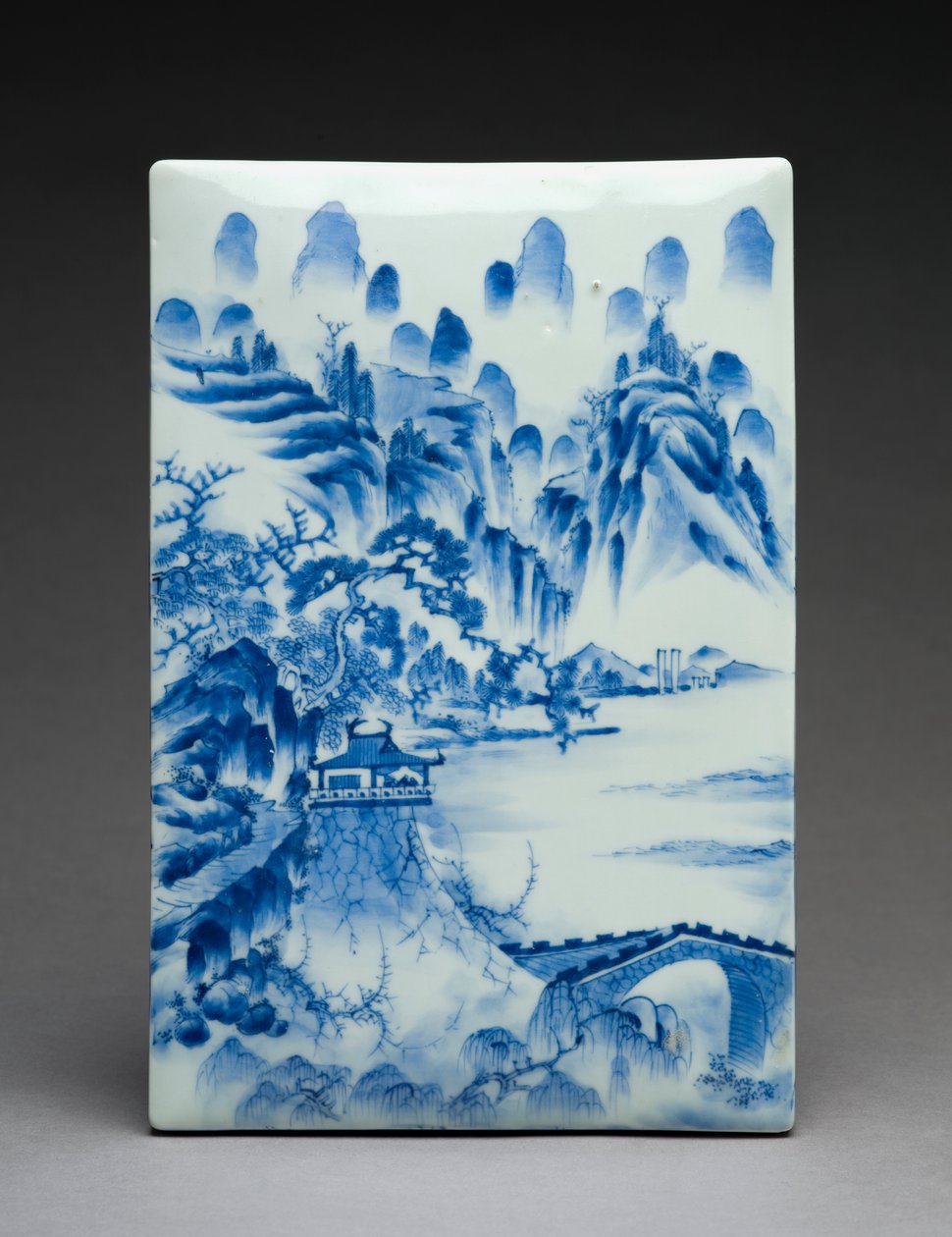 Pismo z krajobrazem, strona pieca Seto (porcelana) autorstwa Japanese School