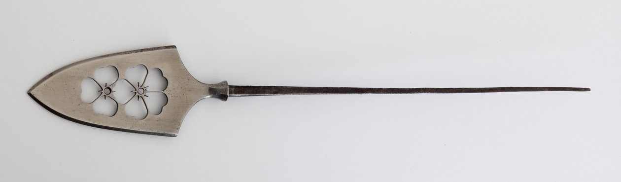 Yanone (grot) typu płaskiego (hirane) z perforowanym wzorem Wiśni (stal) autorstwa Japanese School