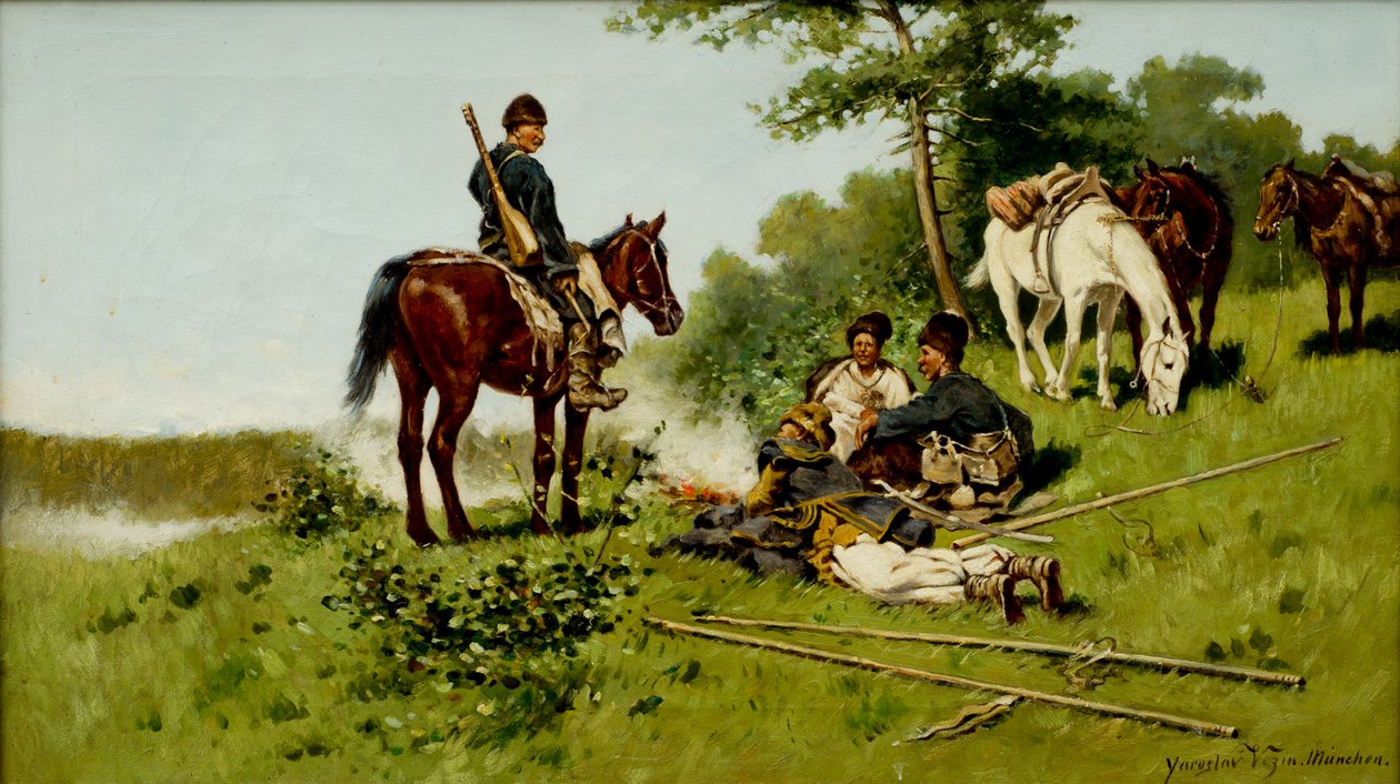 obóz kazachski autorstwa Jaroslav Friedrich Julius Vesin