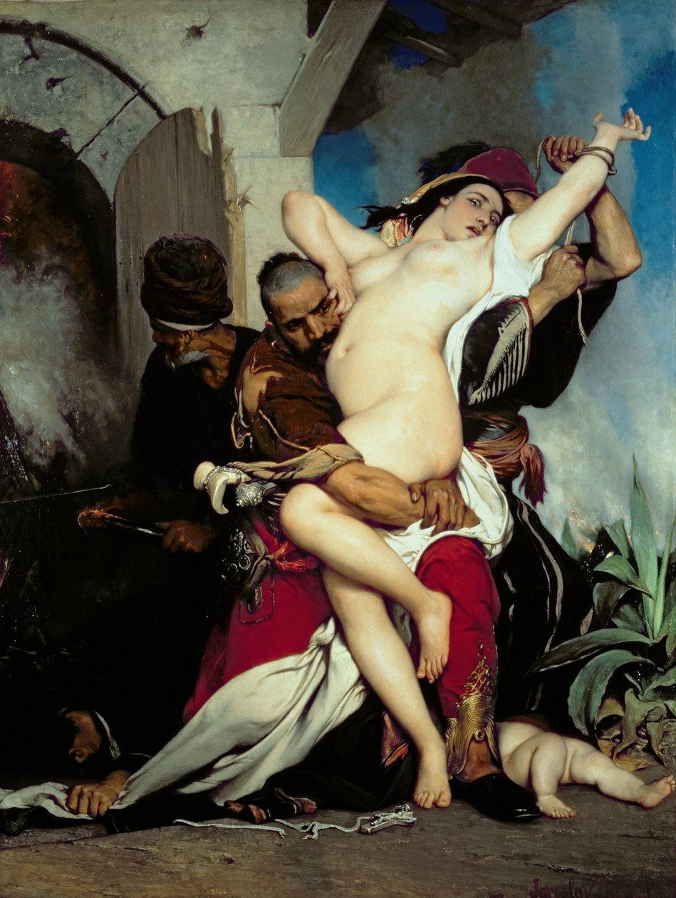Porwanie kobiet z Hercegowiny, 1861 autorstwa Jaroslav Cermak