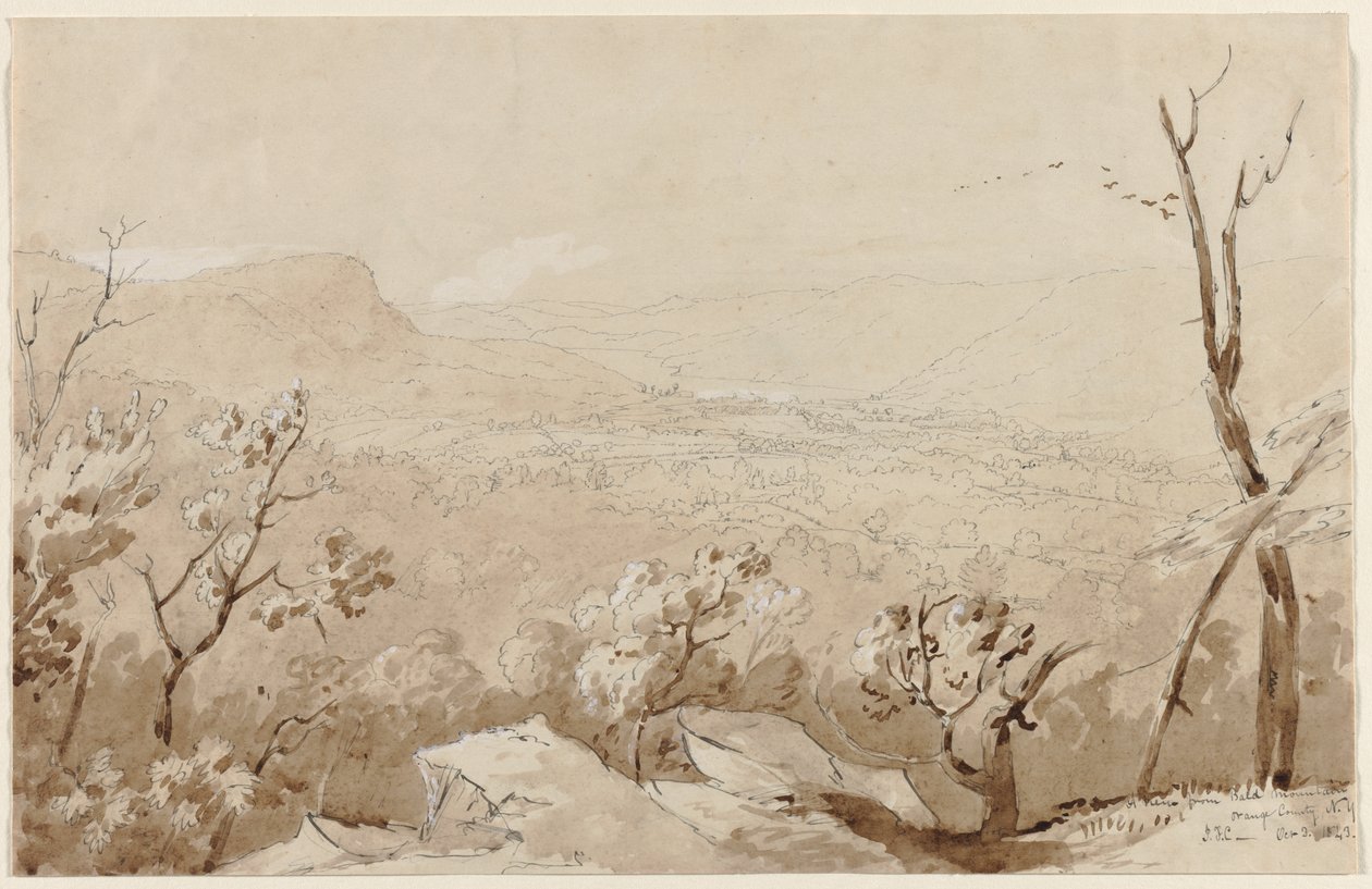 Widok z Łysej Góry, Orange County, NY autorstwa Jasper F. Cropsey