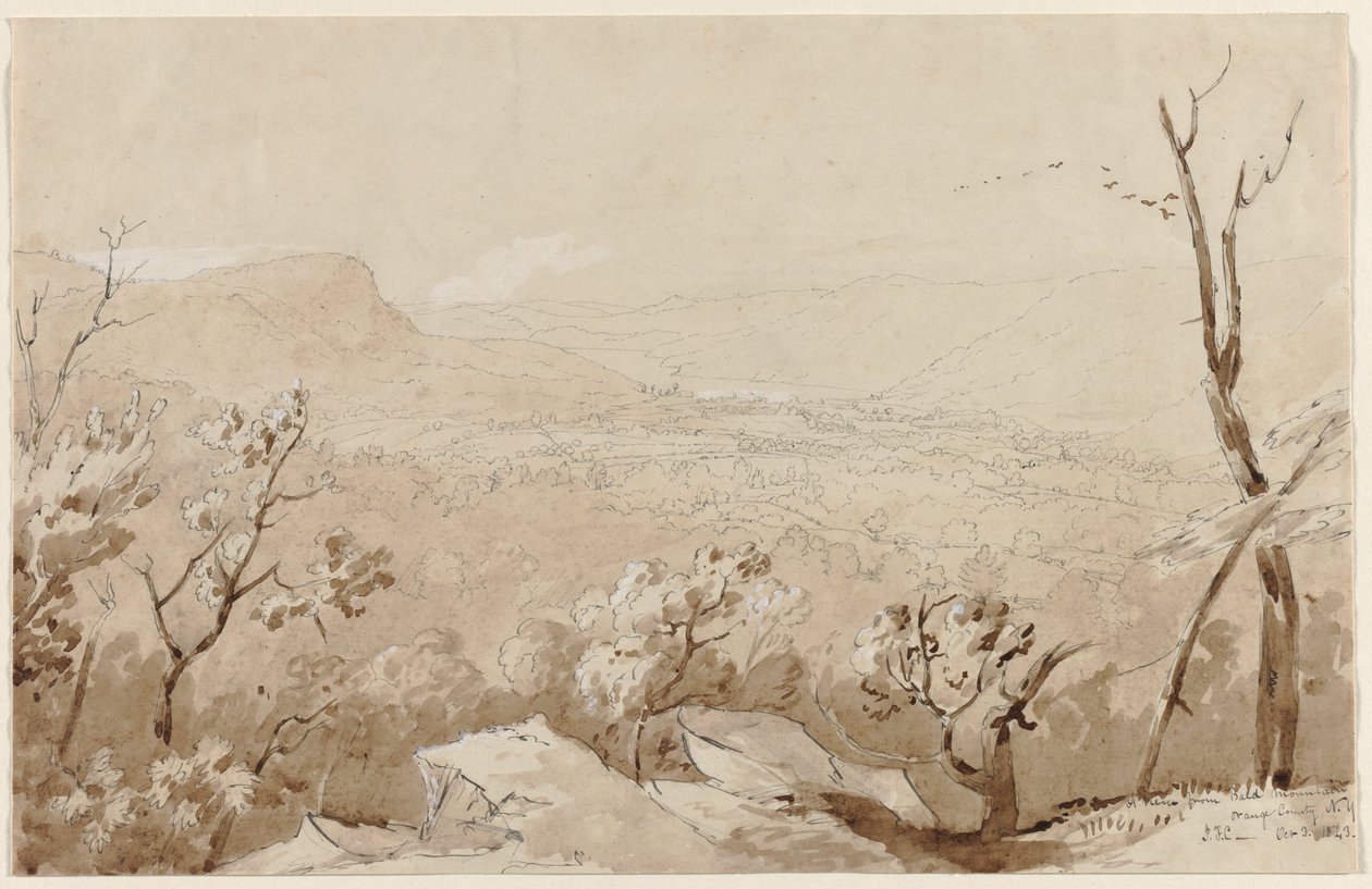 Widok z Łysej Góry, hrabstwo Orange, Nowy Jork. autorstwa Jasper Francis Cropsey