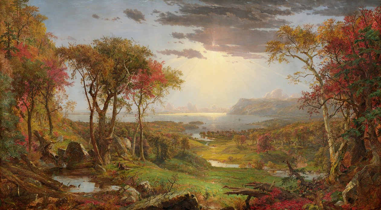 Jesień – nad rzeką Hudson autorstwa Jasper Francis Cropsey