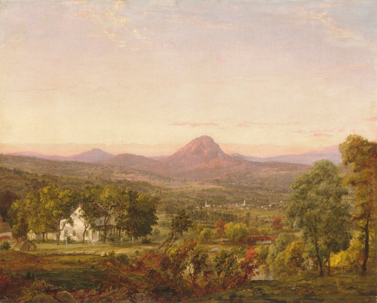 Jesienny krajobraz, Sugar Loaf Mountain, Orange County, Nowy Jork, ok. 1870-75 autorstwa Jasper Francis Cropsey
