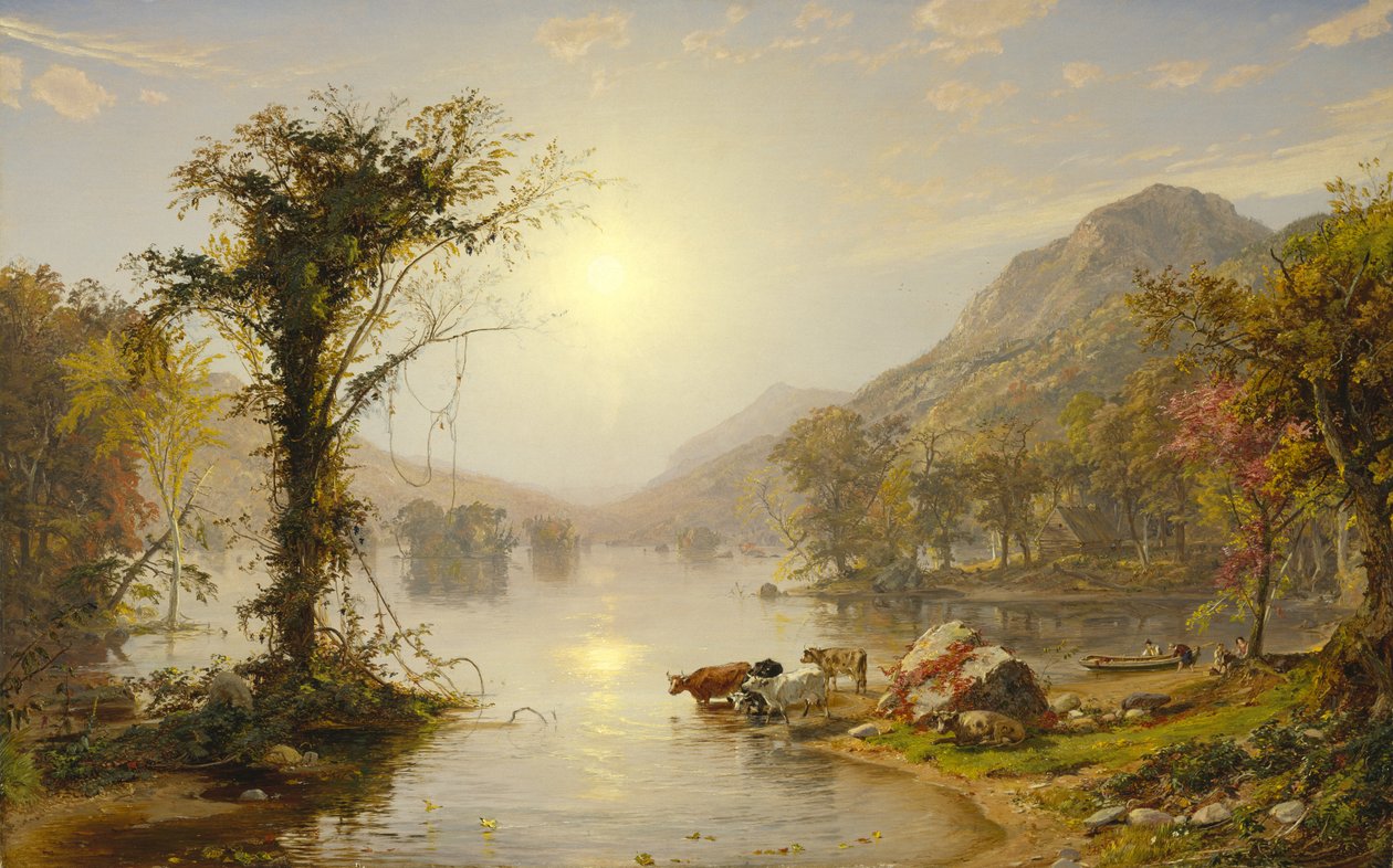 Jesień nad jeziorem Greenwood, 1861 autorstwa Jasper Francis Cropsey