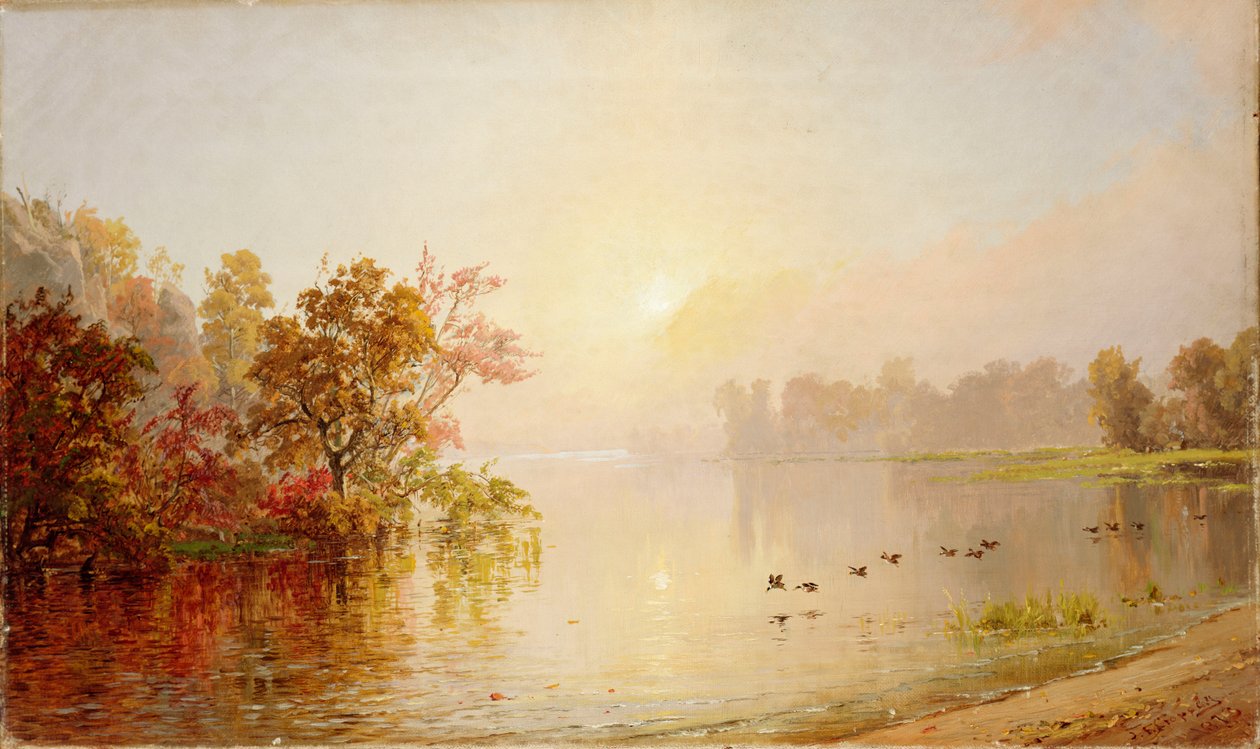Mgliste popołudnie - jesień, 1873 autorstwa Jasper Francis Cropsey