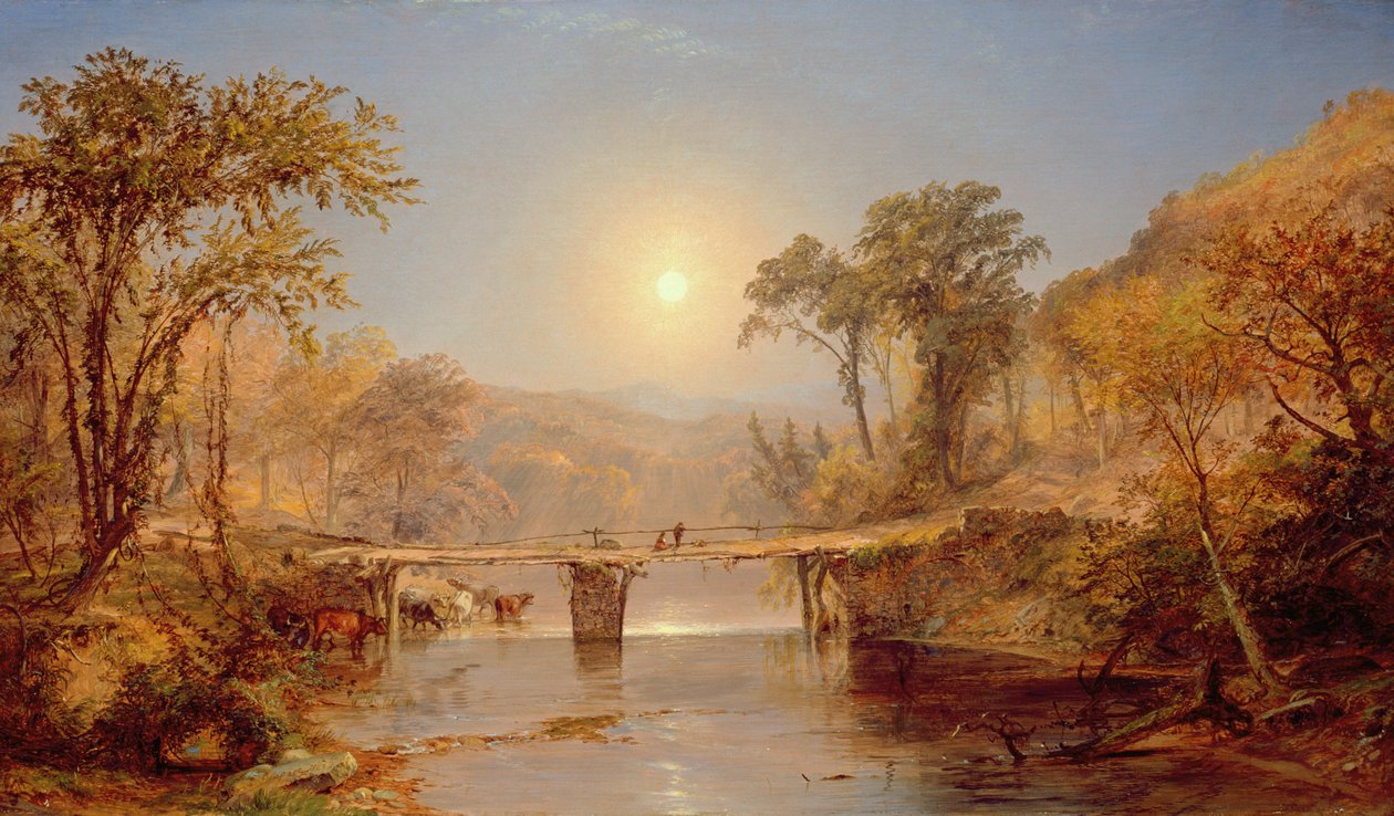 Babie lato nad rzeką Delaware, 1882 autorstwa Jasper Francis Cropsey