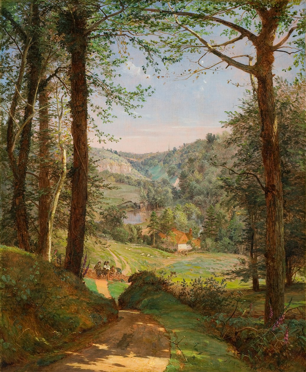 Luccombe Chine, Isle of Wight 1861 (olej na płótnie) autorstwa Jasper Francis Cropsey