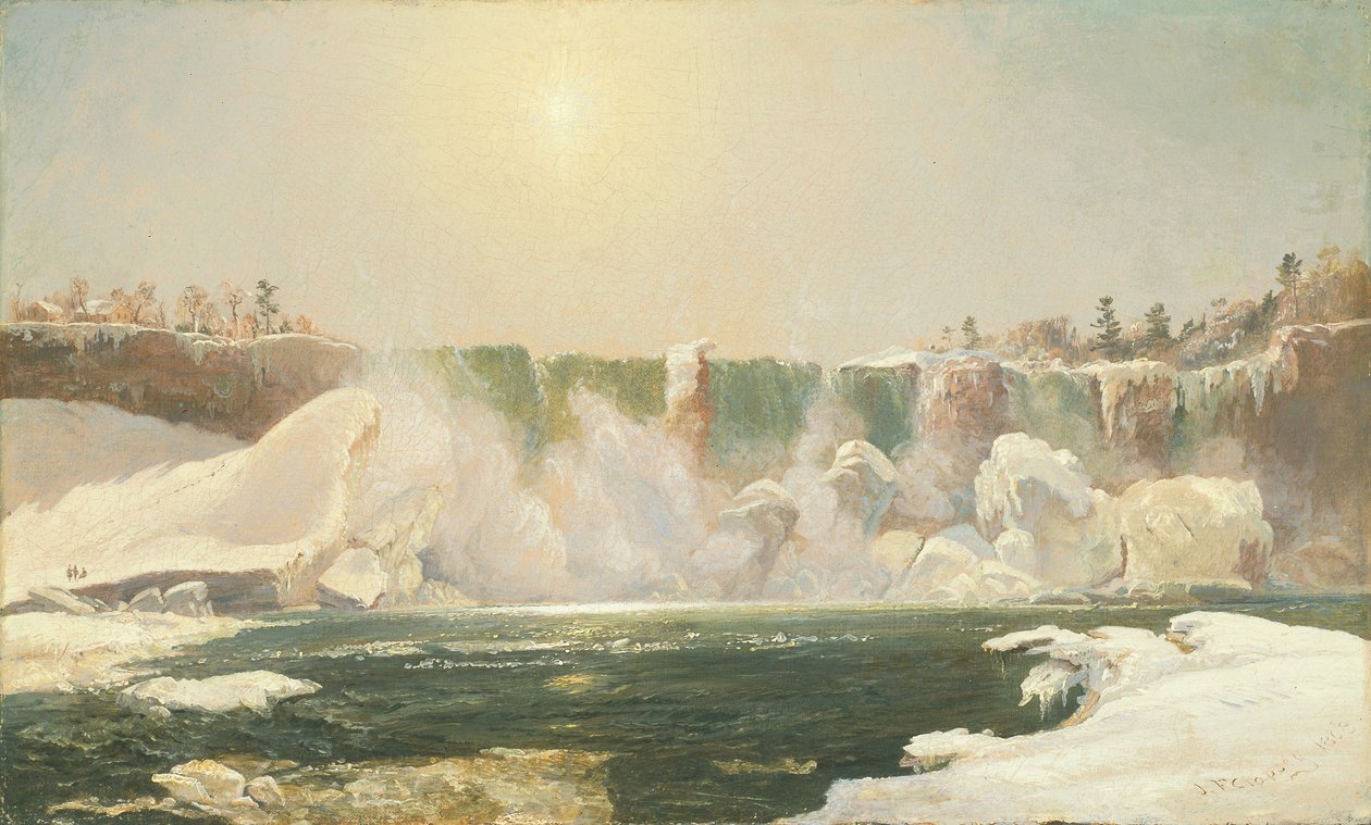 Wodospad Niagara zimą autorstwa Jasper Francis Cropsey