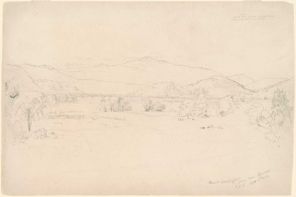 Studium dla „Widok na Mt. Waszyngton” autorstwa Jasper Francis Cropsey