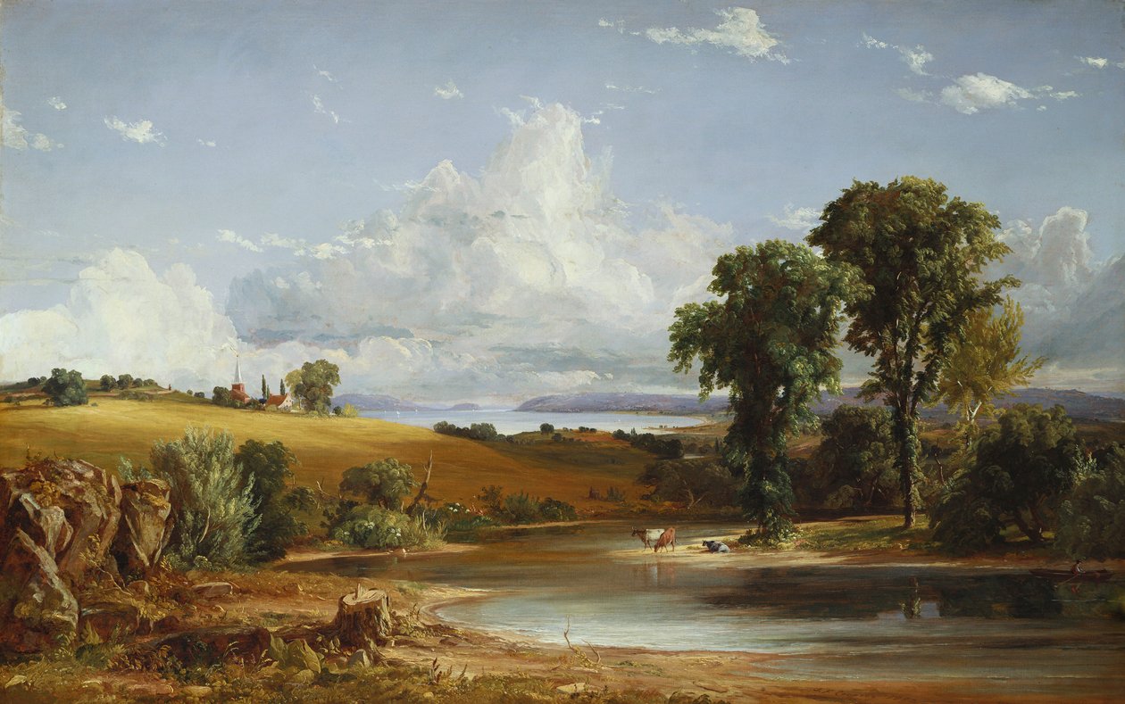 Letnie popołudnie nad rzeką Hudson, 1852 autorstwa Jasper Francis Cropsey
