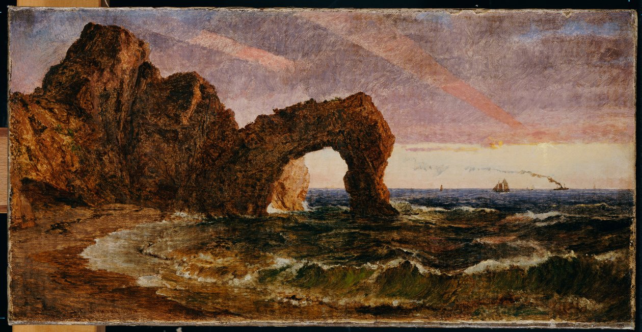 Zachód słońca w Etretat, 1894 autorstwa Jasper Francis Cropsey