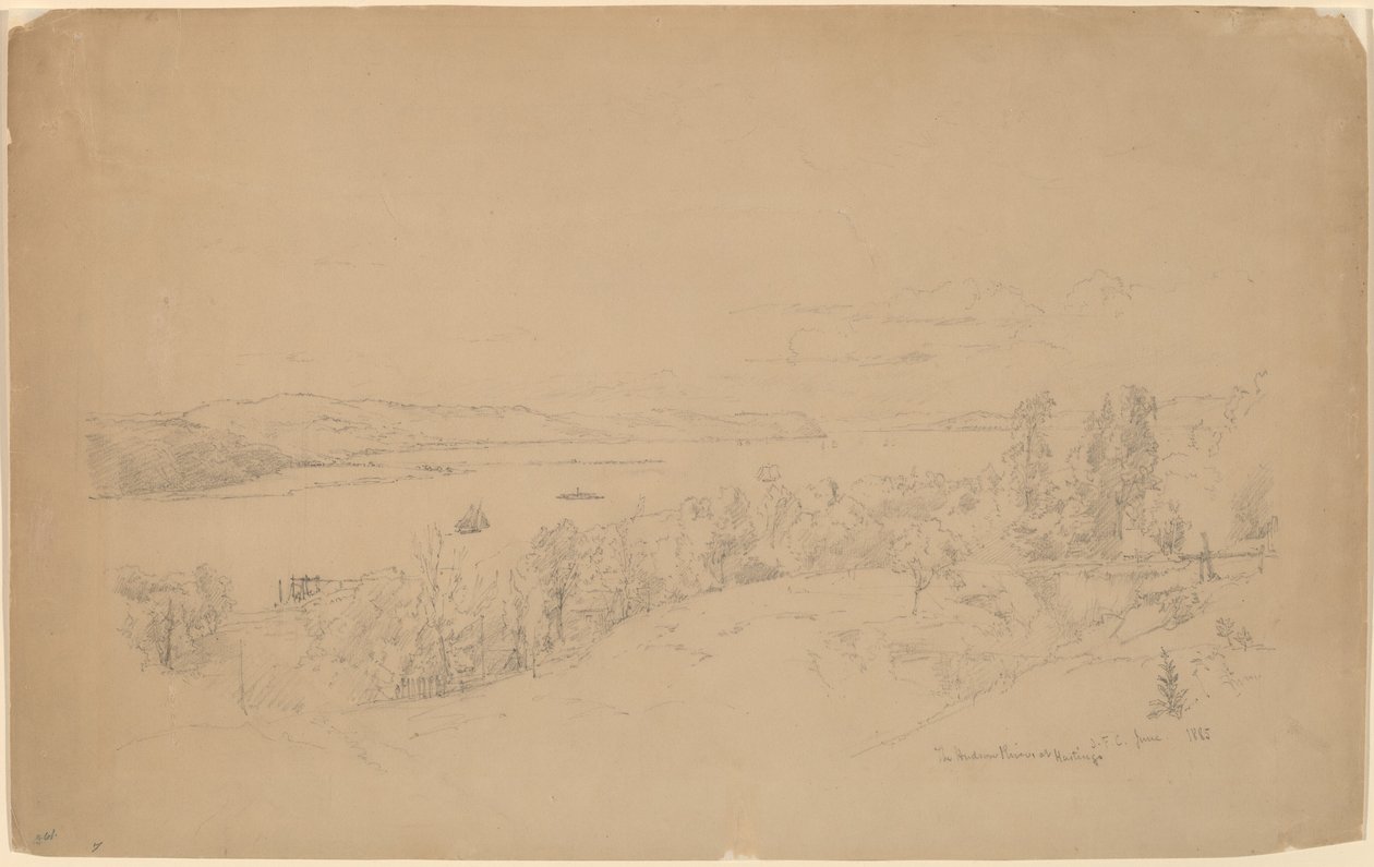 Rzeka Hudson w Hastings autorstwa Jasper Francis Cropsey