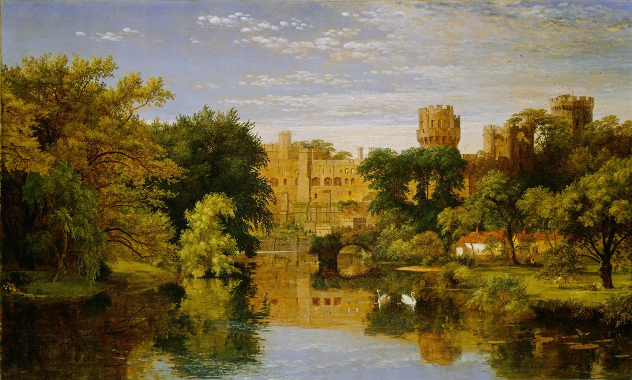 Zamek Warwick, Anglia autorstwa Jasper Francis Cropsey