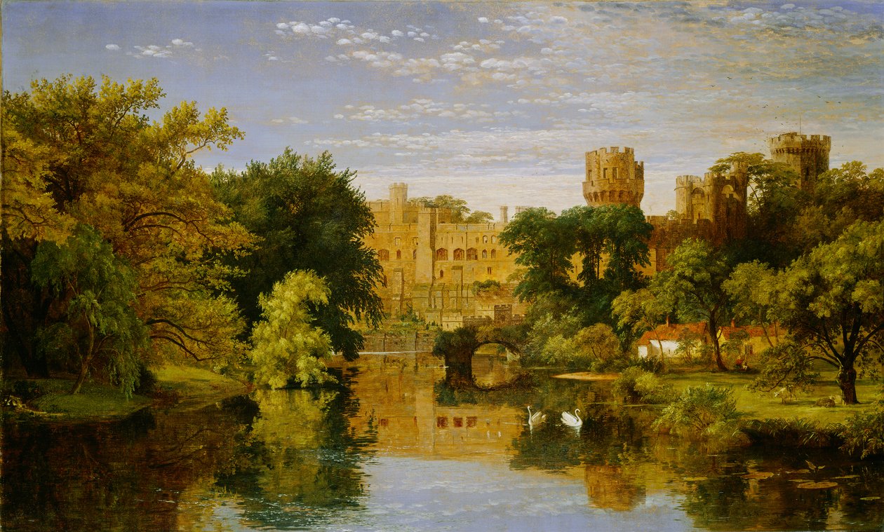 Zamek Warwick, Anglia, 1857 autorstwa Jasper Francis Cropsey