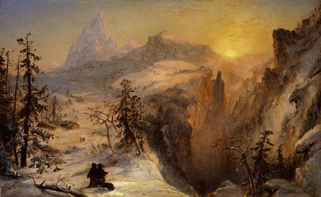 Zima w Szwajcarii, 1860 autorstwa Jasper Francis Cropsey