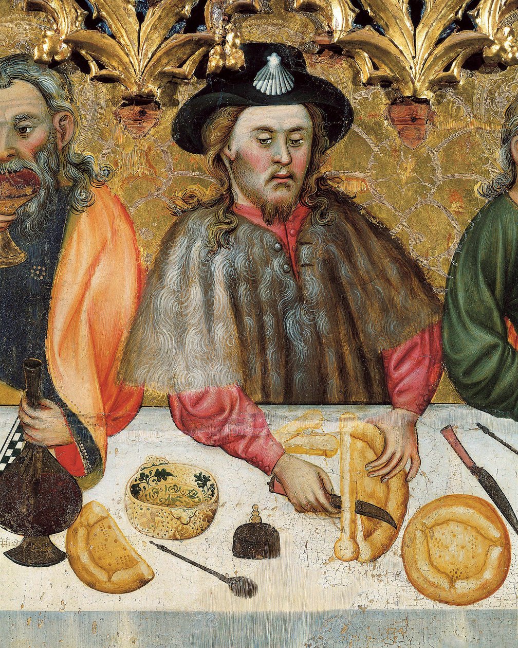 Ostatnia wieczerza, detal ok.1370-1400 autorstwa Jaume Ferrer