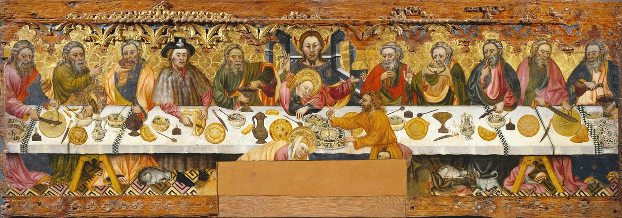 Ostatnia Wieczerza, ok. 1370-1400 (tempera na drewnie) autorstwa Jaume Ferrer