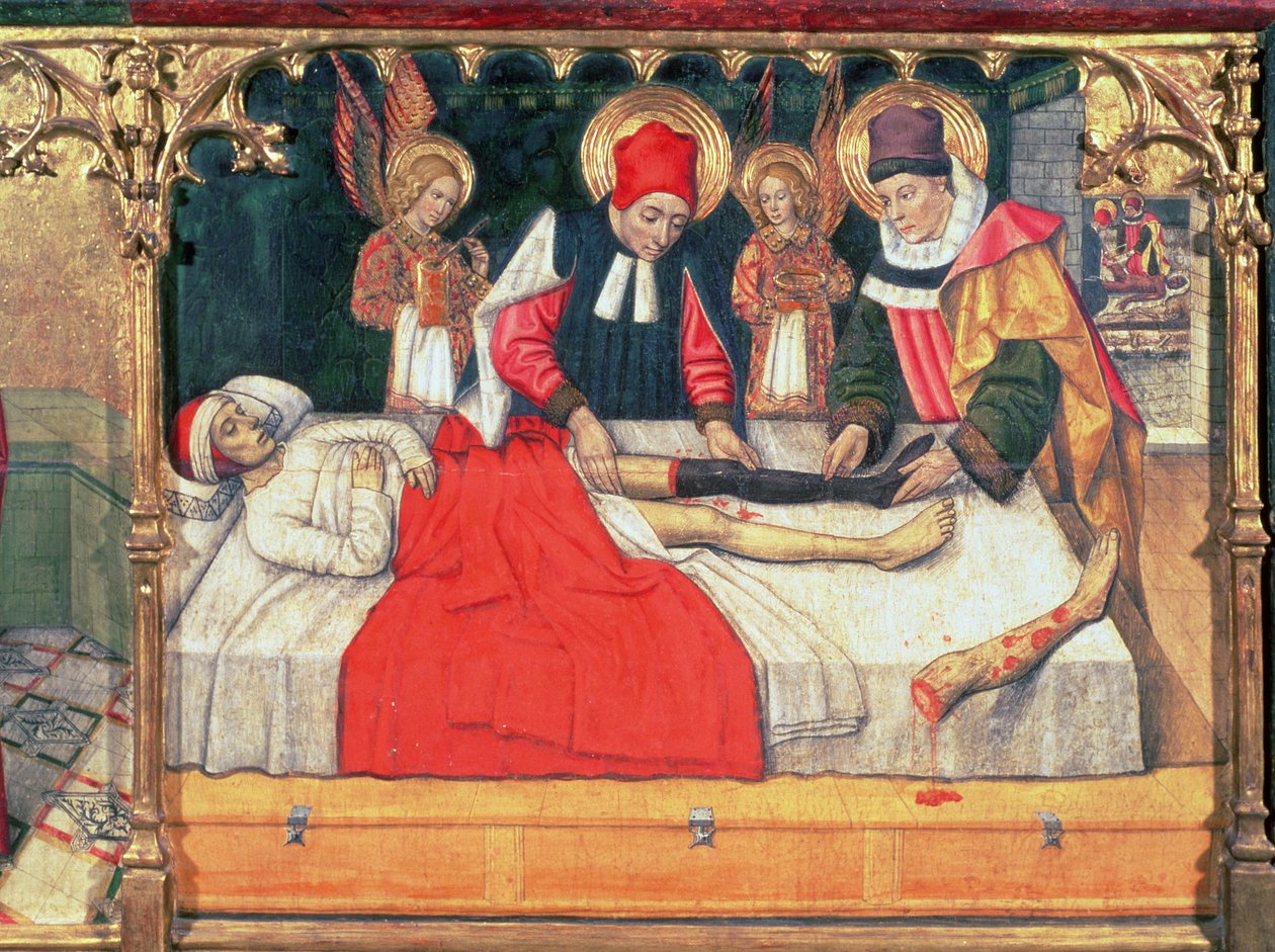 126-0035321 SS. Kosmas i Damian przeszczepiają nogę Etiopczyka na kikut diakona Justyniana; autorstwa Jaume Huguet