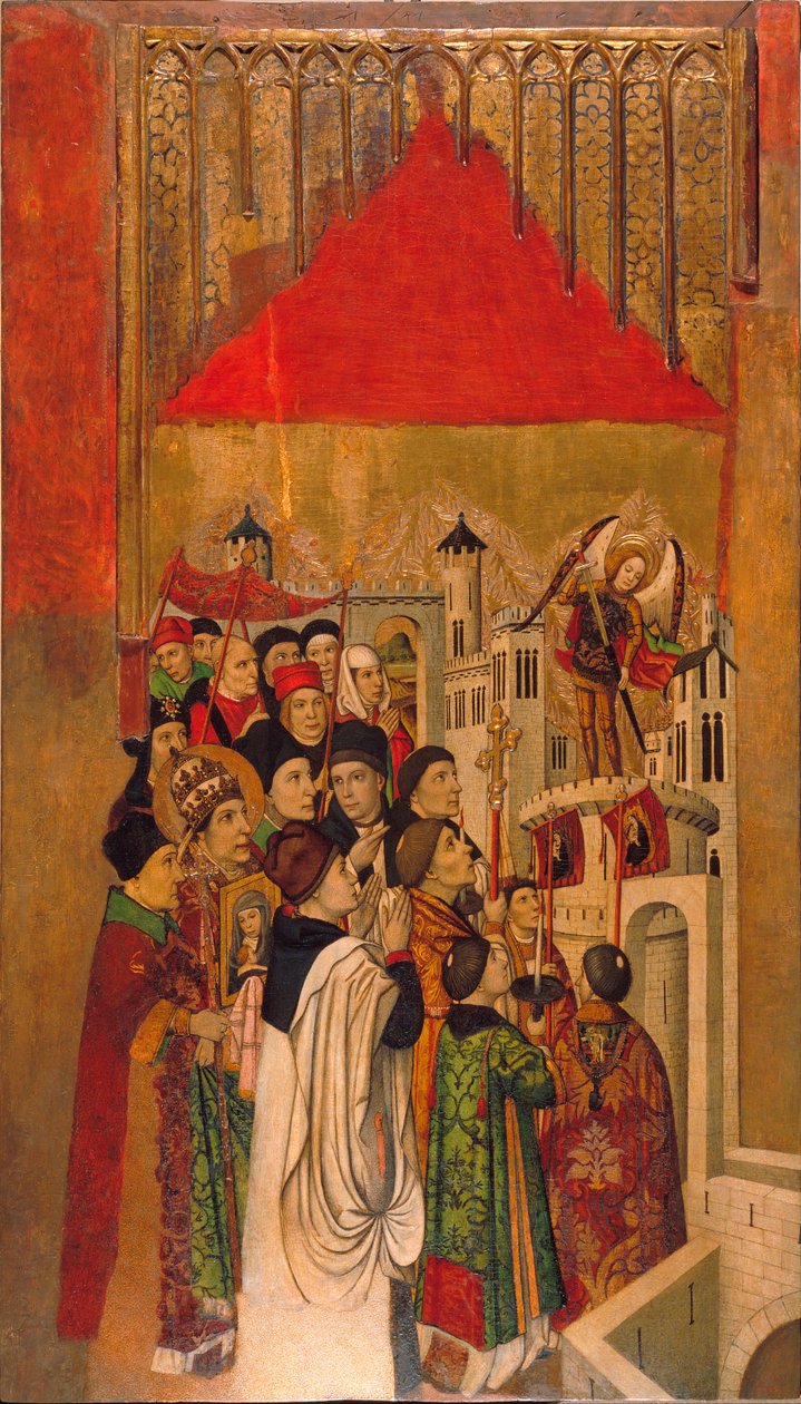 Objawienie św. Michała w Chateau Saint Ange autorstwa Jaume Huguet