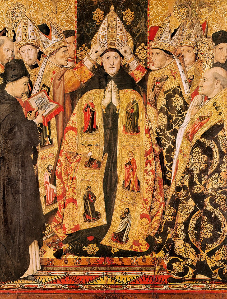 „” Konsekracja św. Augustyna z Hippony”” Ołtarz św. Augustyna. Detrempe na drewnie Jaume Huguet (1415-1492). 1466-1475. Z kościoła św. Augustyna w Barcelonie. autorstwa Jaume Huguet