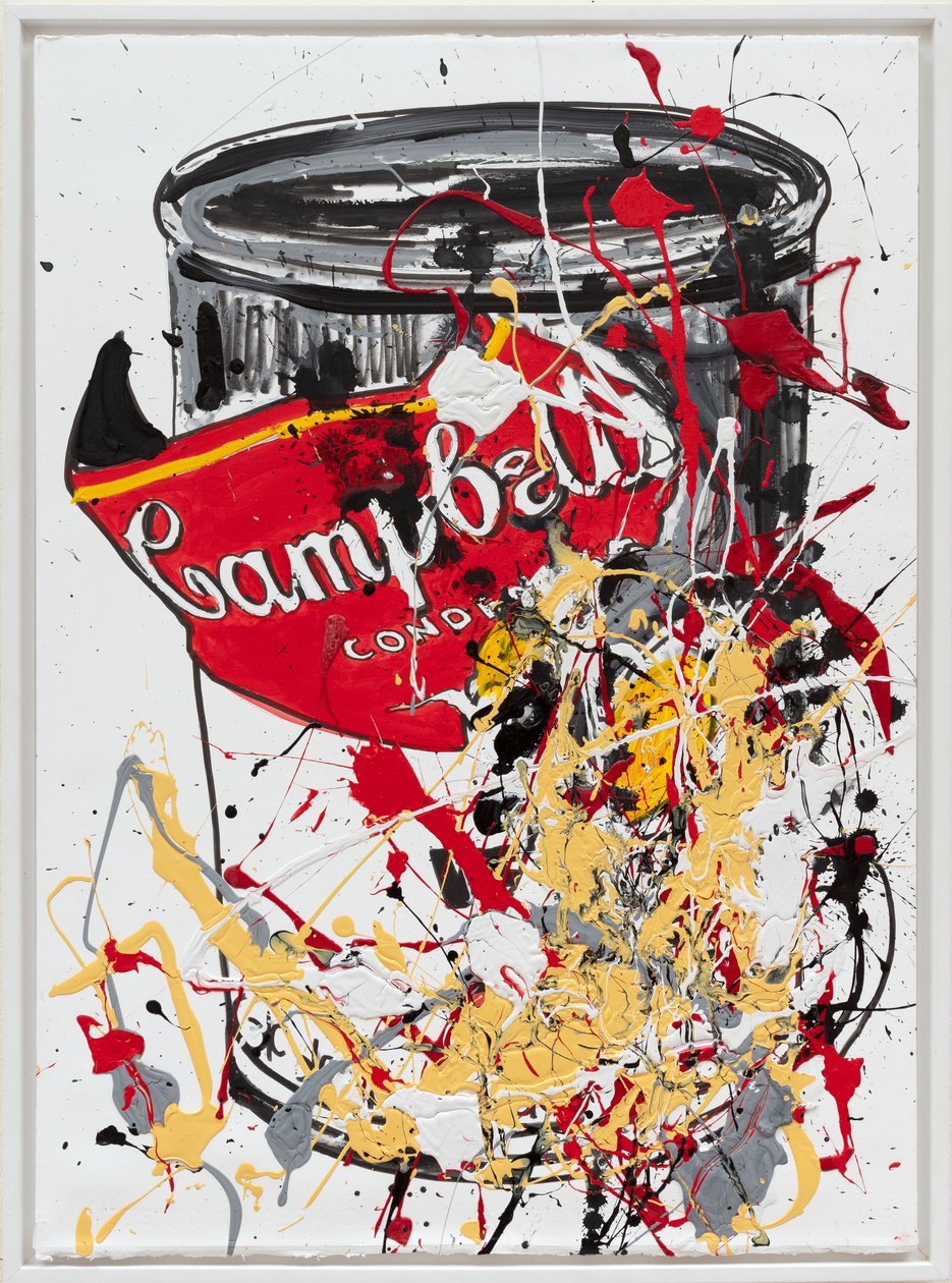 Soup Can 8 Prime, 2019 (farba domowa i tusz na płótnie) autorstwa Jay Batlle