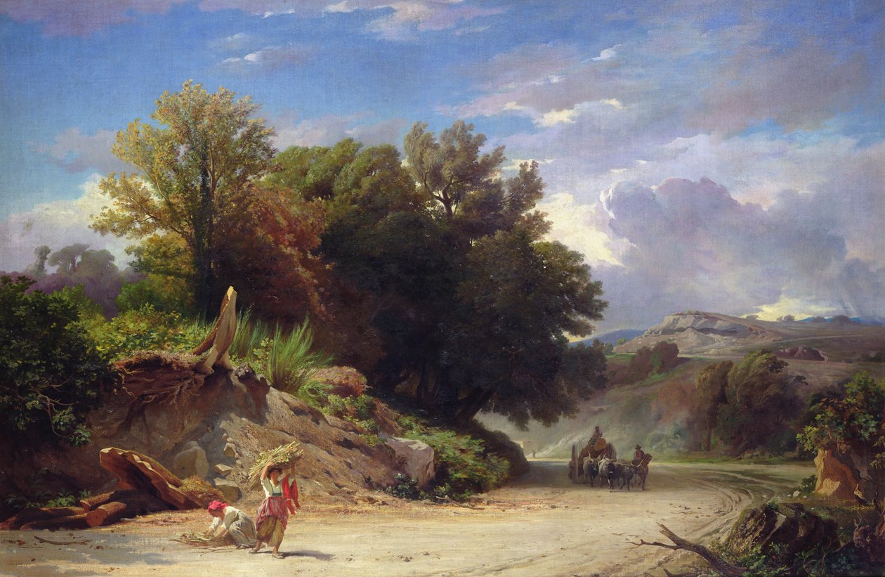 Krajobraz na obrzeżach Rzymu, 1853 autorstwa Jean Achille Benouville