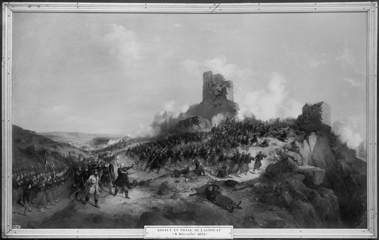 Zdobycie Laghouat przez generała Pelissiera (1794-1864) w dniu 4 grudnia 1852, 1853 autorstwa Jean Adolphe Beauce