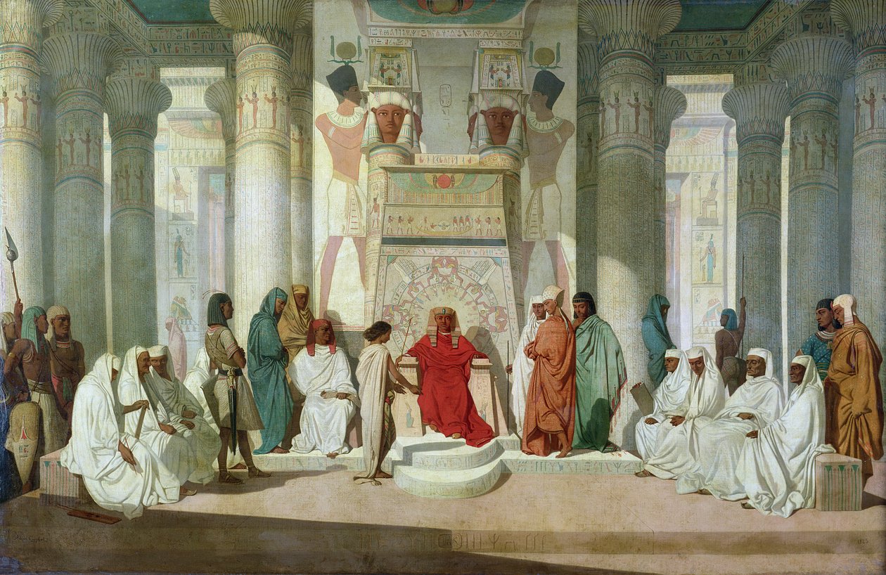Józef wyjaśnia sny faraona autorstwa Jean Adrien Guignet
