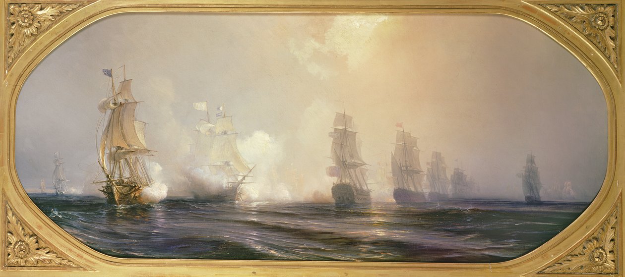 Bitwa morska w zatoce Chesapeake, 3 września 1781, 1848 autorstwa Jean Antoine Theodore Gudin