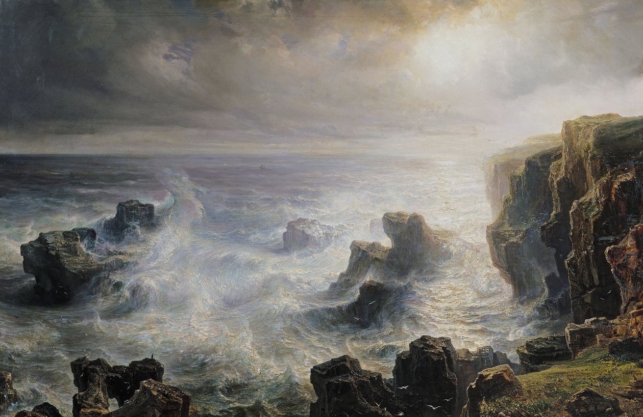 Burza u wybrzeży Belle-Ile autorstwa Jean Antoine Theodore Gudin