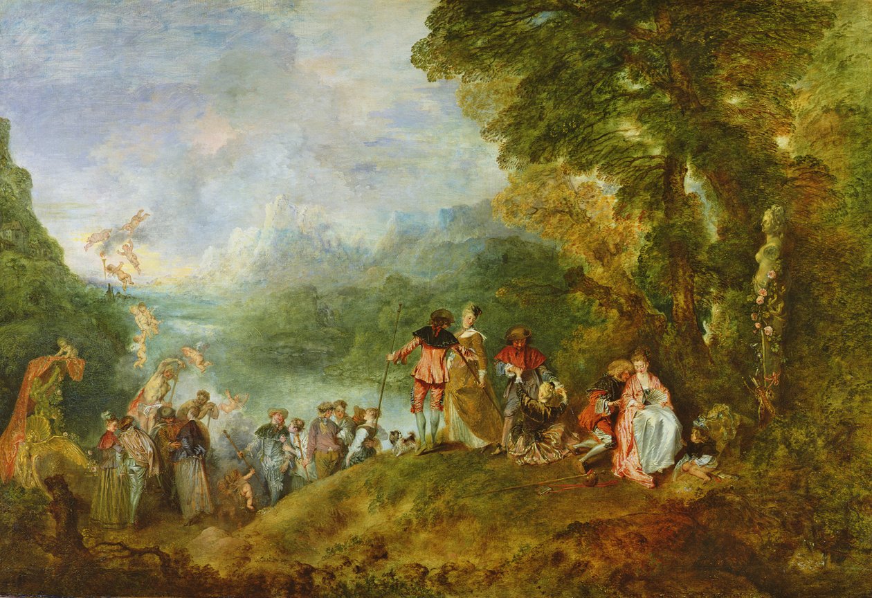 Zaokrętowanie na Cyterę, 1717 (szczegółowe informacje patrz 65335) autorstwa Jean Antoine Watteau