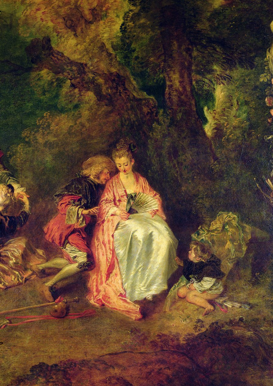 Zaokrętowanie na Cytherę, ok. 1717 (detal z 3755) autorstwa Jean Antoine Watteau