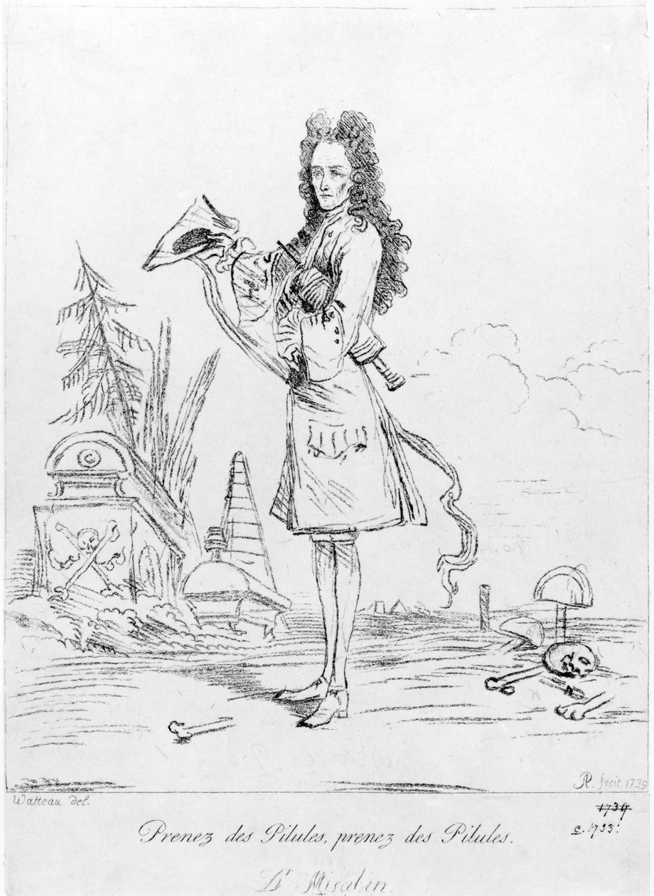 Prenez des pilules, prenez des pilules - Dr. Misabin, 1739 autorstwa Jean Antoine Watteau