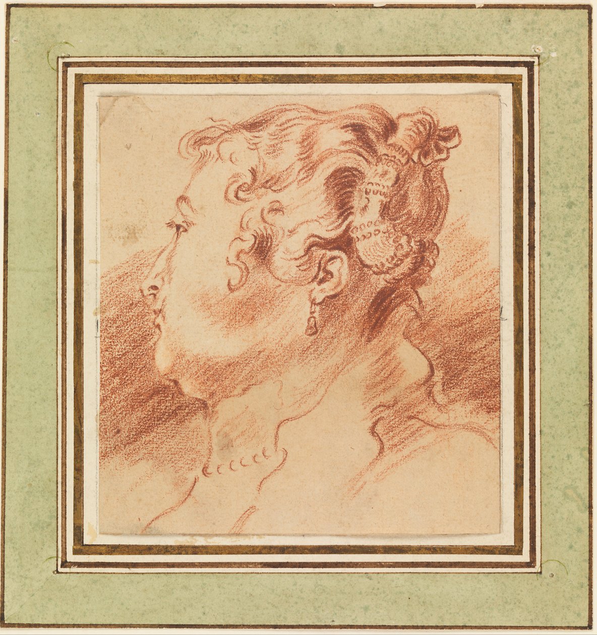 Studium kobiecej głowy autorstwa Jean Antoine Watteau