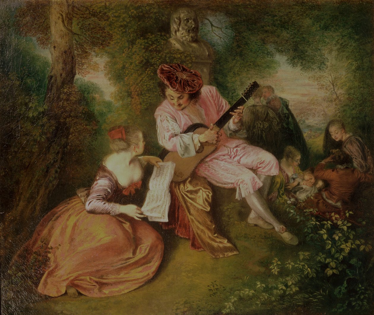 Skala miłości, 1715-18 autorstwa Jean Antoine Watteau