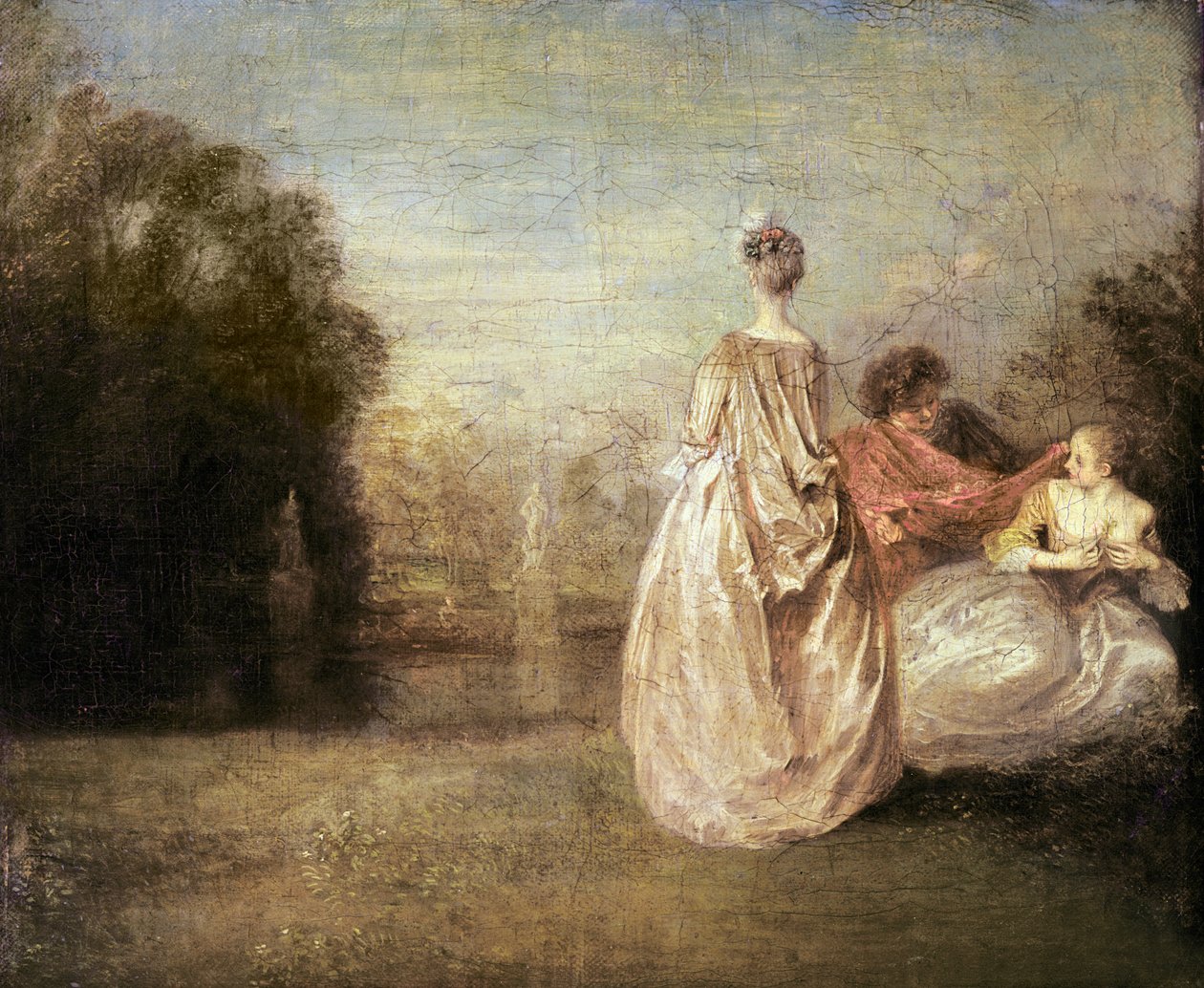 Dwaj kuzyni, 1716-20 autorstwa Jean Antoine Watteau