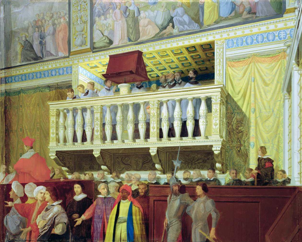د سیستین چپل پولی کې کانټوریا autorstwa Jean Auguste Dominique Ingres