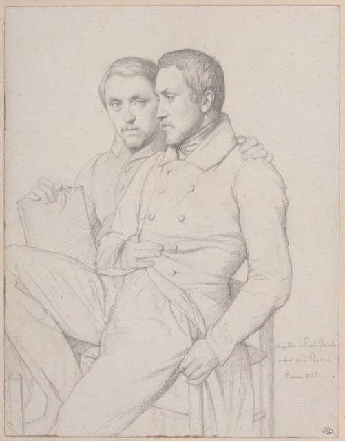 Podwójny autoportret Hipolita i Paula Flandrin autorstwa Jean Auguste Dominique Ingres