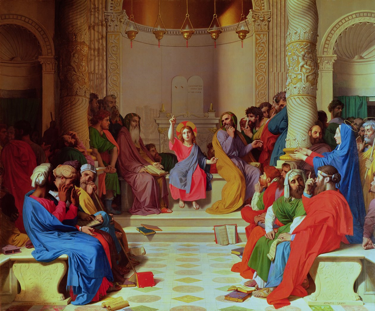 Jezus wśród lekarzy, 1862 autorstwa Jean Auguste Dominique Ingres