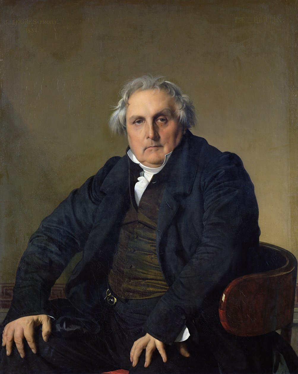 Louis-Francois Bertin (1766-1841) 1832 autorstwa Jean Auguste Dominique Ingres