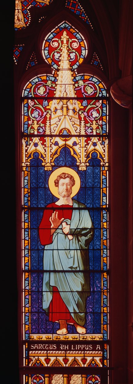 Louis-Philippe (1773-1850) jako St. Philip, Sevres Workshop (witraże) autorstwa Jean Auguste Dominique Ingres