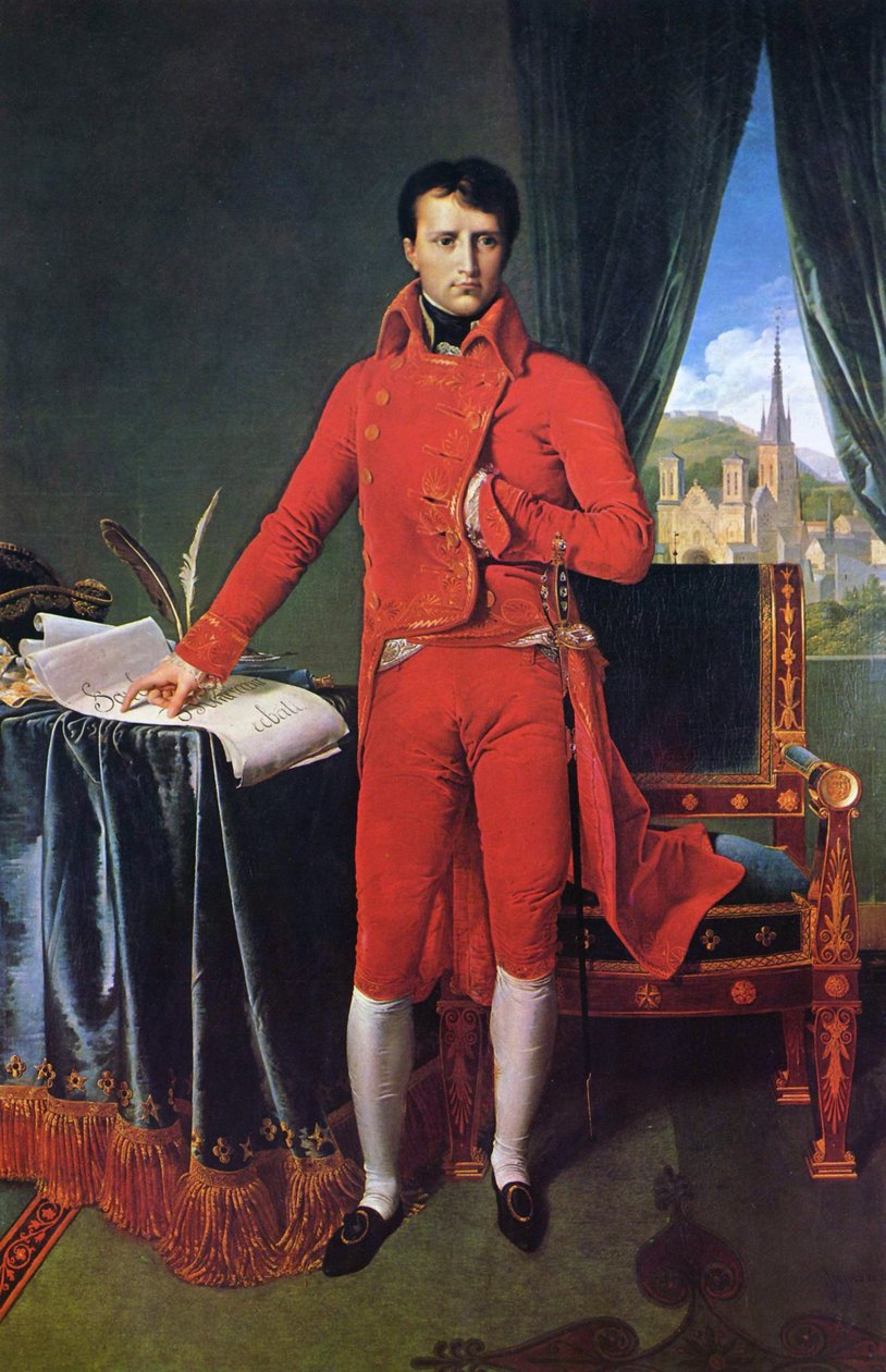 Portret Napoleona Bonaparte jako pierwszego konsula autorstwa Jean Auguste Dominique Ingres