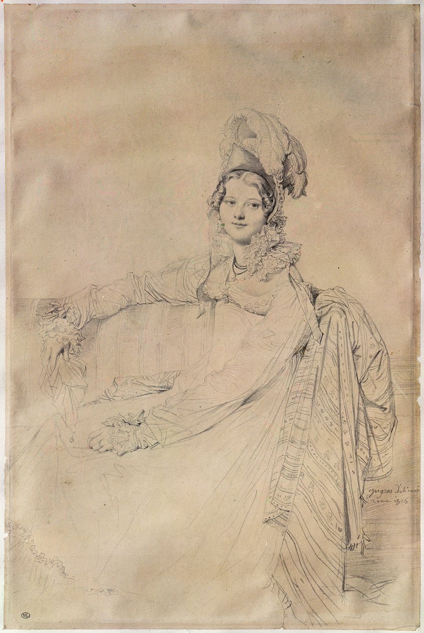 Portret Madame Louis-Nicolas-Marie Destouches (1787-1831) 1816 autorstwa Jean Auguste Dominique Ingres