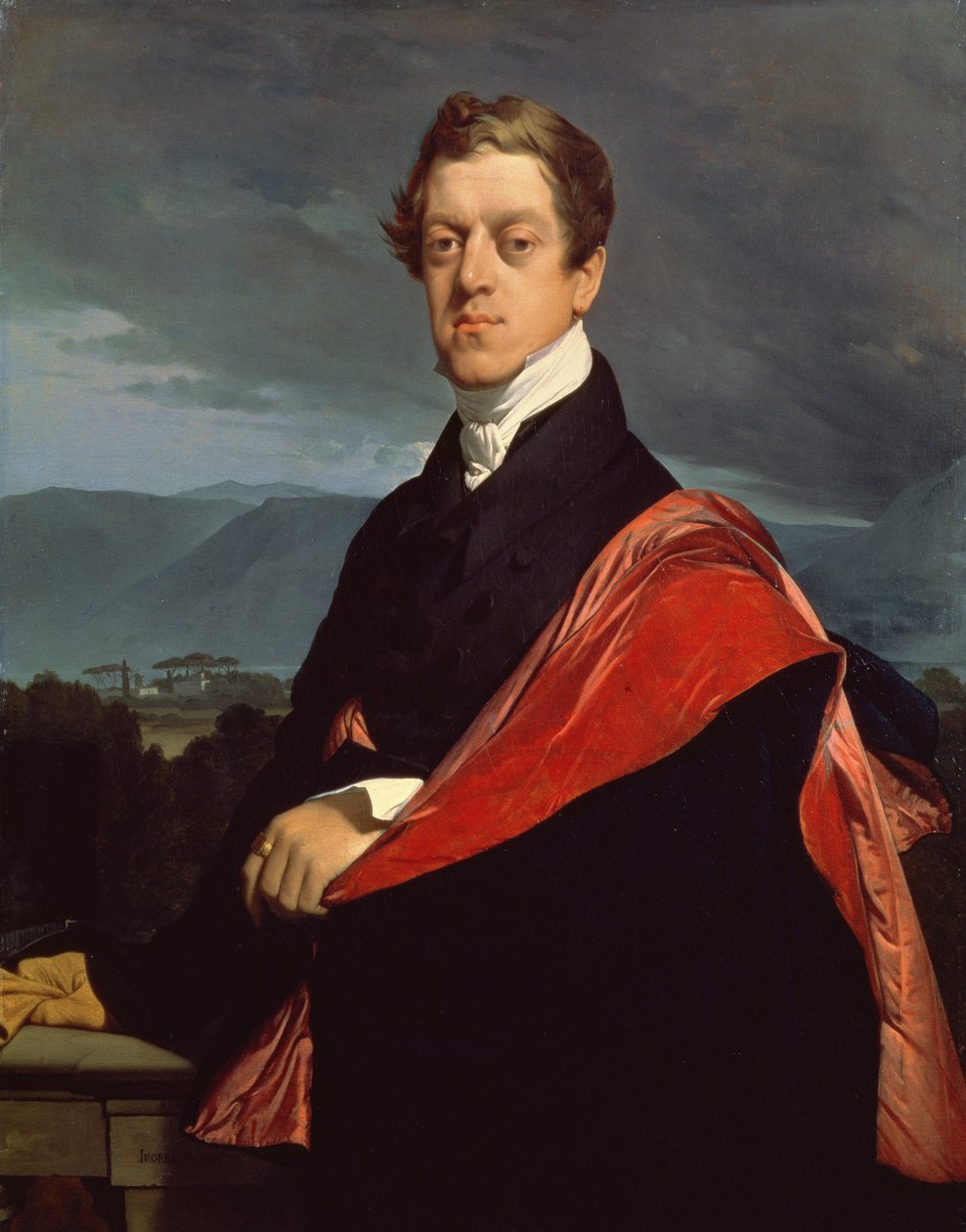 Portret Nikołaja Dmitriewicza (1792-1849) hrabiego Guriewa, 1821 autorstwa Jean Auguste Dominique Ingres
