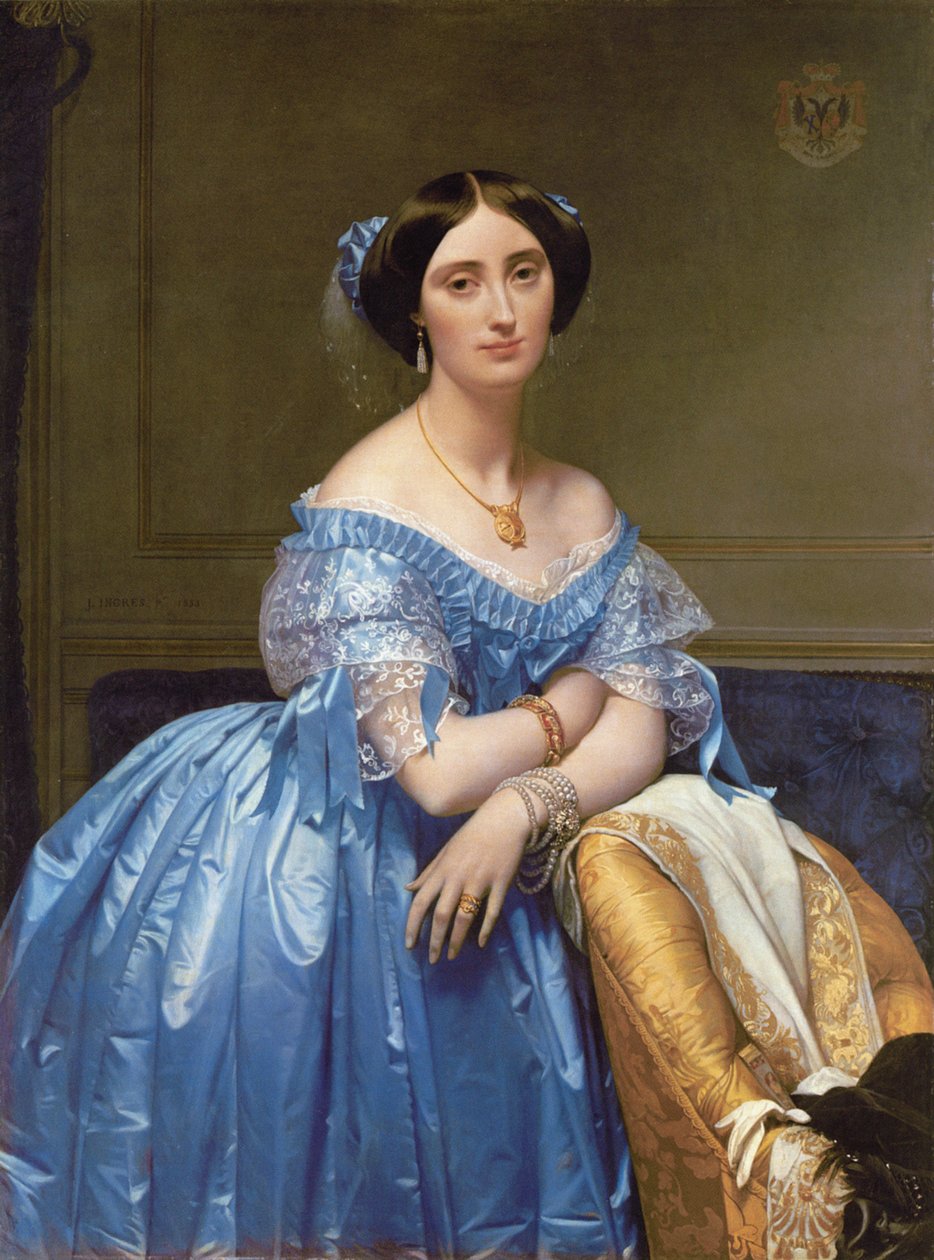 Portret księżnej de Broglie, 1853 autorstwa Jean Auguste Dominique Ingres